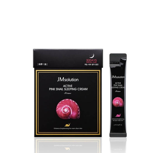 JM Solution Active Pink Snail Sleeping Cream Prime 4ml-нічний крем для обличчя з муцином равлика