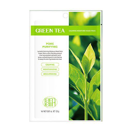Lamelin Moistore Mask Pack Green Tea-Тканинна маска.