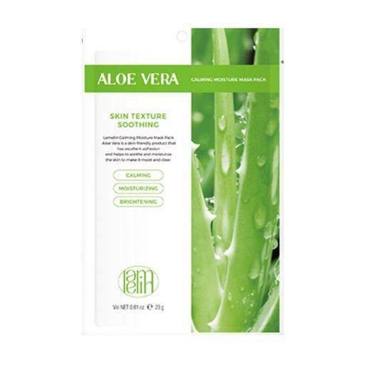 Lamelin Calming Moisture Mask Pack Aloe Vera-Тканинна маска для обличчя.